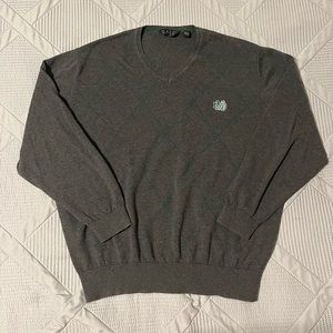 GOLD™️ Notre Dame Embroidered Argyle Mens Sweater (L)